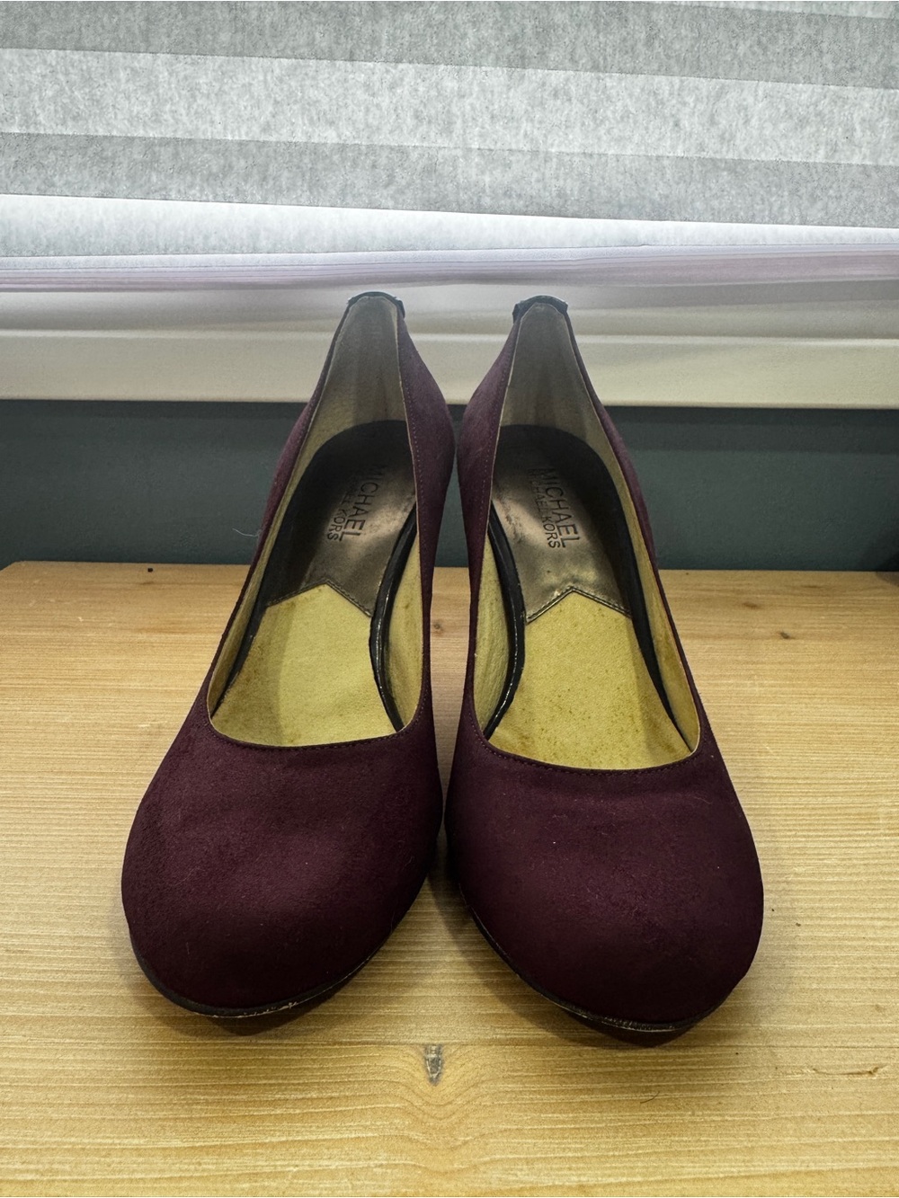 Michael Kors Women's Wine Suede Round-Toe Pumps